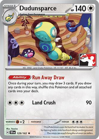 Temporal Forces Dudunsparce [Prize-Pack] Pokémon card